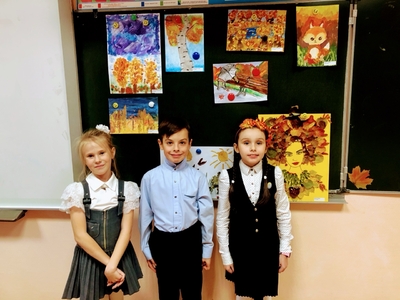 Выставка победителей и призеров конкурса рисунков, 4а класс (Турайханова Г.Ф.).